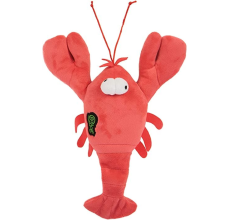 goDog Action Plush Lobster with Chew Guard Technology Animated Squeaker Dog Toy