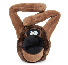 goDog Action Plush Ape with Chew Guard Technology Animated Squeaker Dog Toy