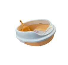 Nutrapet Small Open Cat Toilet L32cm X W43cms XH14.3 Cms Orange