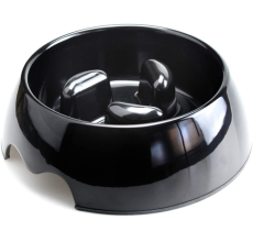 Nutrapet Melamine slow-feeding Bowl, Black Small: 14/4.5 cms ml/oz