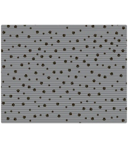 Drymate Cat Litter Mats GREY STRIPE - BLACK PAW 28 X 36 Inch - 71 Cms X 91 Cms