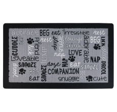 Drymate Mats for Dogs & Cats LINEN BLACK 12 X 20 Inch - 30 Cms X 50 Cms
