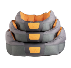 Gigwi Place Soft Bed Canvas, TPR Gray & Orange Medium