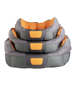 Gigwi Place Soft Bed Canvas, TPR Gray & Orange Medium