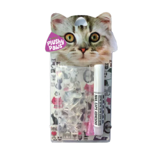 NutraPet Plushy Paws Nail Caps Clear #1 Medium