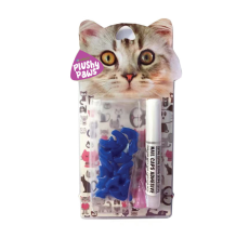 NutraPet Plushy Paws Nail Caps Blue #5 Medium