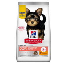 Hill's Science Plan PERFECT DIGESTION SMALL & MINI PUPPY DRY FOOD with CHICKEN AND BROWN RICE - 3kg