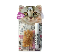 NutraPet Plushy Paws Nail Caps 24K Gold Glitter #78 Large