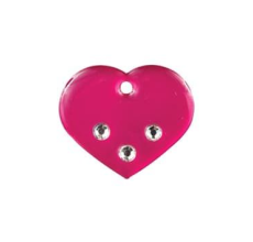 Imarc Pet Tag Fashion Tags Heart Large Pink