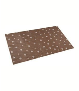 Drymate Dog Bowl Place Mat Paw Stripe Tan Brown 16x28cm