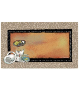 Drymate Cat Place Mat Fish Kitty 12x20cm