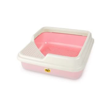 CatIdea Corner Cat Litter Box-Pink