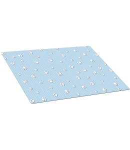 Drymate Blue Paw Stripe Dog Crate Mat 15 X 22 inches