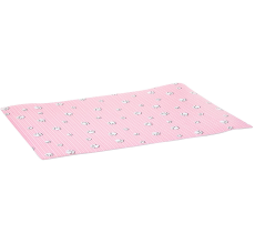 Drymate Pink Paw Stripe Dog Crate Mat 15 X 22 inches