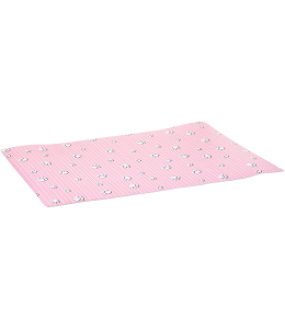 Drymate Pink Paw Stripe Dog Crate Mat 15 X 22 inches