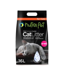 Nutrapet Cat Litter Silica Gel 16L- Baby Powder Scent