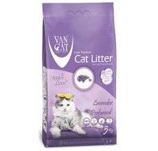 Van Cat White Bentonite Clumping Cat Litter Lavender 5Kg