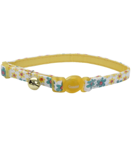 Coastal 3 and Safe Cat Flower Frenzy Adj.Breakaway Collar Yellow