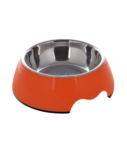 Nutrapet Melamine Round Bowl Orange S: 14*4.5 Cms 160/ml 5.4oz