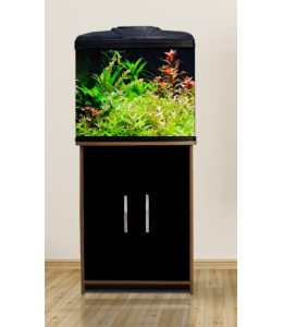 Aqua One AquaVue 580 Black 58x32x74cm Black Gloss Reversible Door (walnut) AQUARIUM ONLY