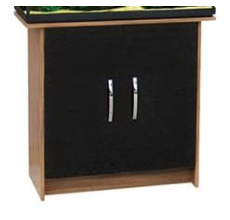 Aqua One Vogue Cabinet 135 Only - 80x42x75 Walnut And Gloss Black
