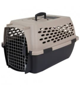 PETMATE VARI KENNEL 40" 70-90LBS ~ BLEACHED LINEN & BLACK