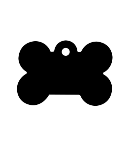 Imarc Pet Tag Bone Large BLACK