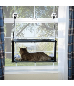 K&H Ez Mount Window Double Stack Kitty Sill Gray 12" x 23"