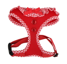 PUPPIA VIVIEN HARNESS A RED S Neck 9.5" Chest 12-17.5"