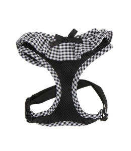 PUPPIA VIVIEN HARNESS A BLACK M Neck 11.5" Chest 15-22"