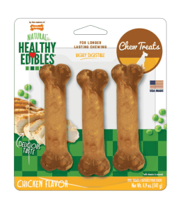 Nylabone Healthy Edibles Longer Lasting Chicken Triple Pack Blister Card Regular