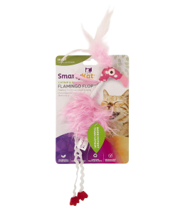 SmartyKat® Flamingo Flop™ Feathered Catnip and Silvervine Cat Toy