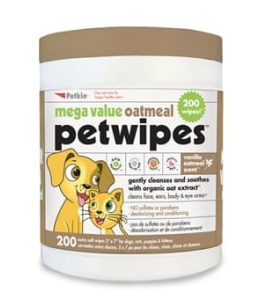 Petkin Extra Mega Valu Oatmeal Petwipes 200ct