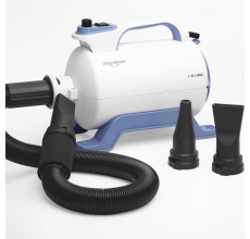 Shernbao Cyclone Single Motor Dryer With heating unit With 3pcs Blower Nozzles and Flexible Hose (φ40mm) White Blue UK Plug