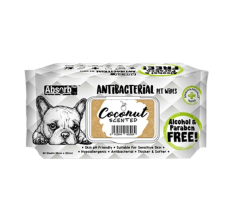 Absolute Pet Absorb Plus Antibacterial Pet Wipes Coconut 80 sheets