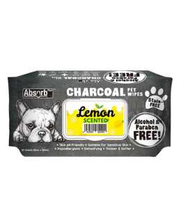 Absolute Pet Absorb Plus Charcoal Pet Wipes Lemon 80 sheets