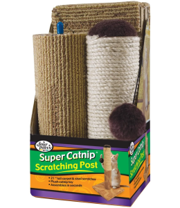 Four Paws Sisal & Carpet Cat Scratcher, 20" 20" inches