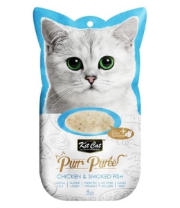 Kit Cat - Purr Puree Chicken & Smoked Fish (4x15g)