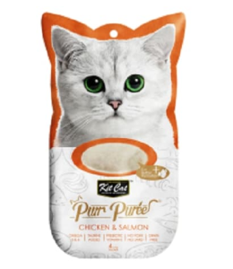 Kit Cat - Purr Puree Chicken & Salmon (4x15g)