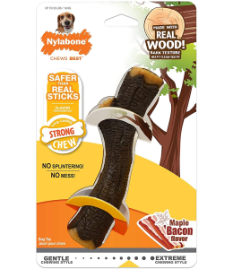 Nylabone Strong Chew Stick - Real Wood with Maple Bacon Wolf
