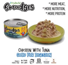 Smudges Adult Cat Chicken Flakes With Tuna In Soft Jelly 80g