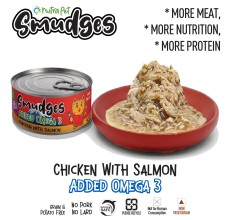 Smudges Adult Cat Chicken With Salmon In Gravy 80g