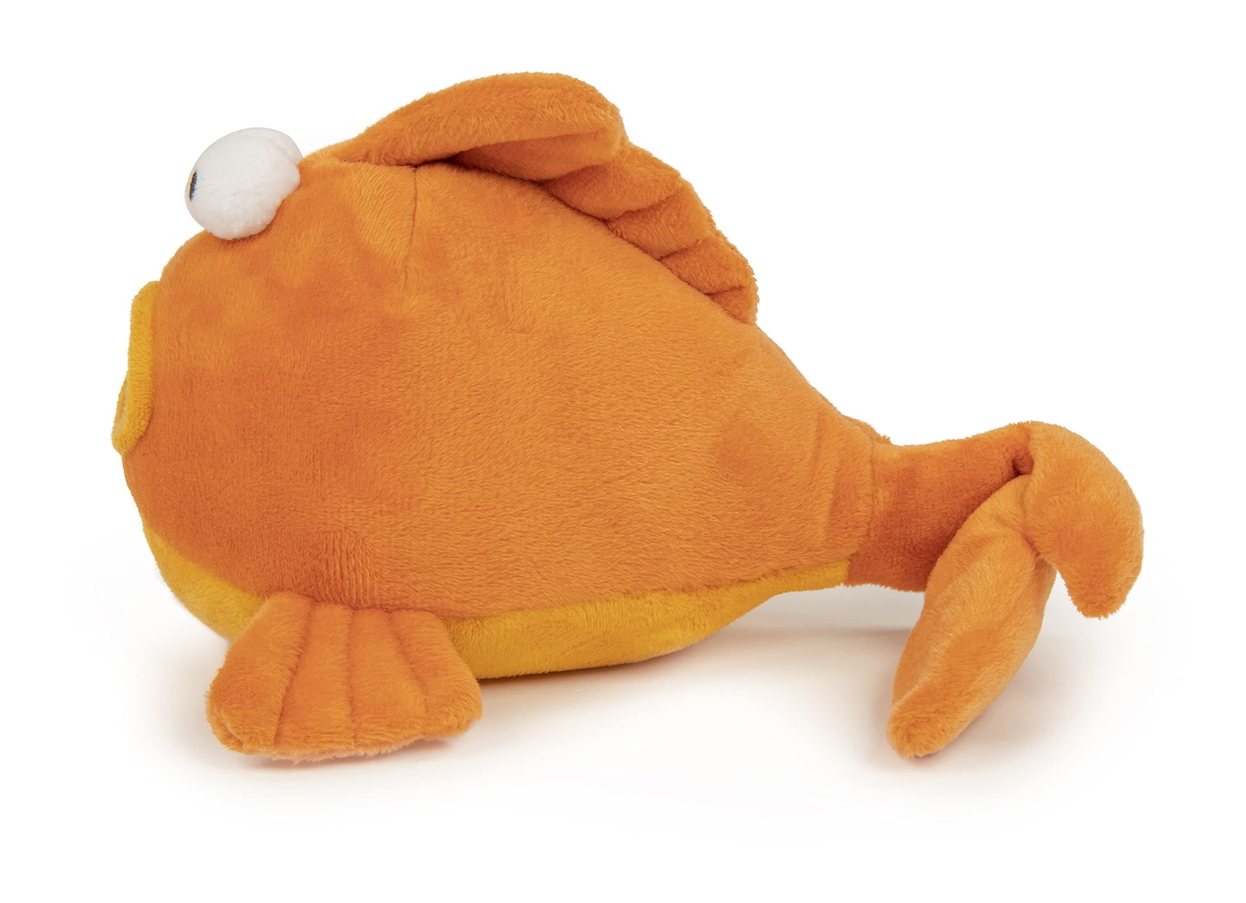 goDog Action Plush Gold Fish with Chew Guard Technology Animated Squeaker Dog Toy