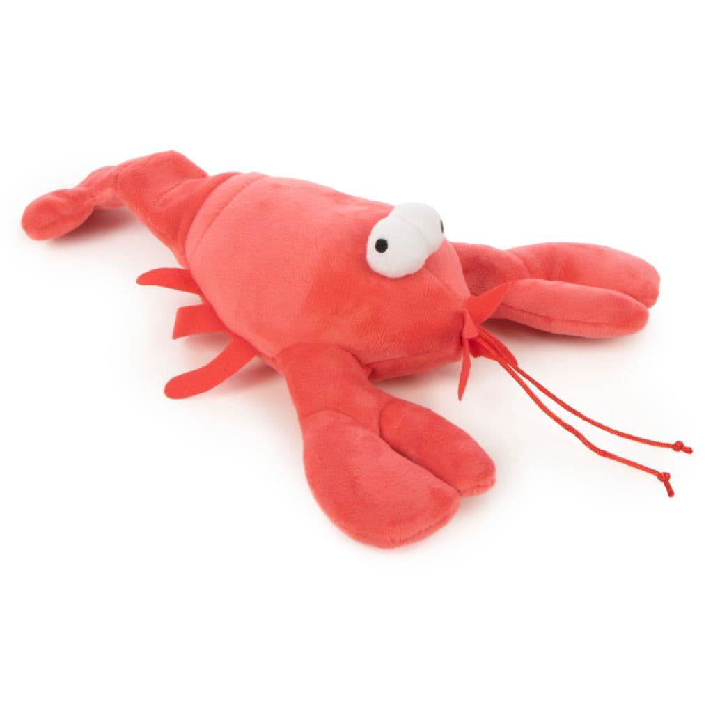 goDog Action Plush Lobster with Chew Guard Technology Animated Squeaker Dog Toy