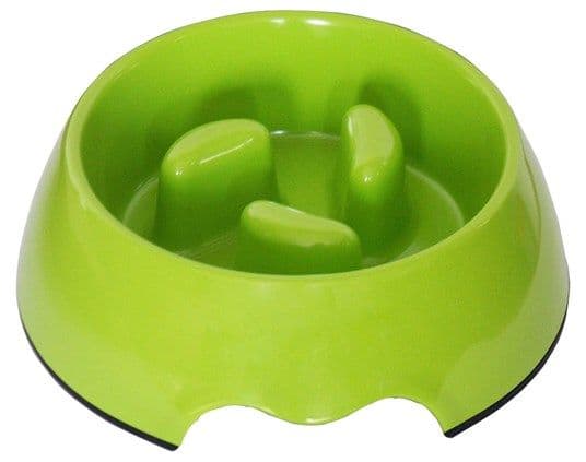 Nutrapet Melamine slow-feeding Bowl Green Medium-14/4.5 cms ml oz