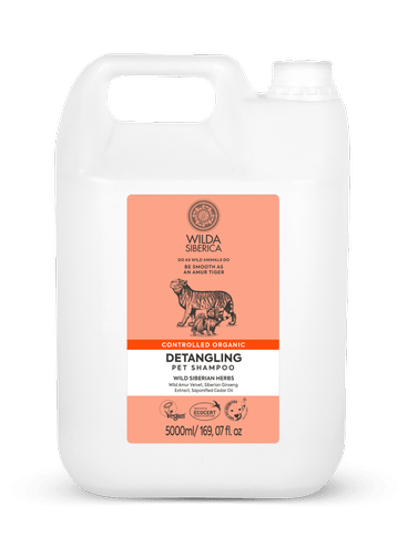 Wilda Siberica. Controlled organic "Detangling" pet shampoo, 5l