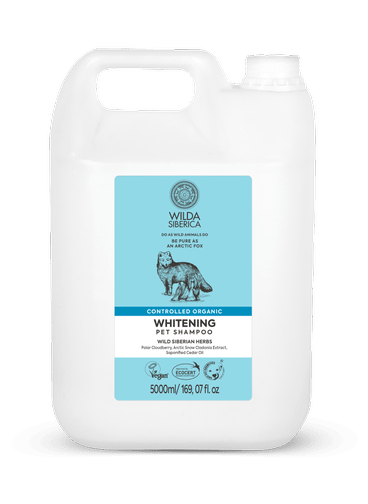 Wilda Siberica. Controlled organic "Whitening" pet shampoo, 5l