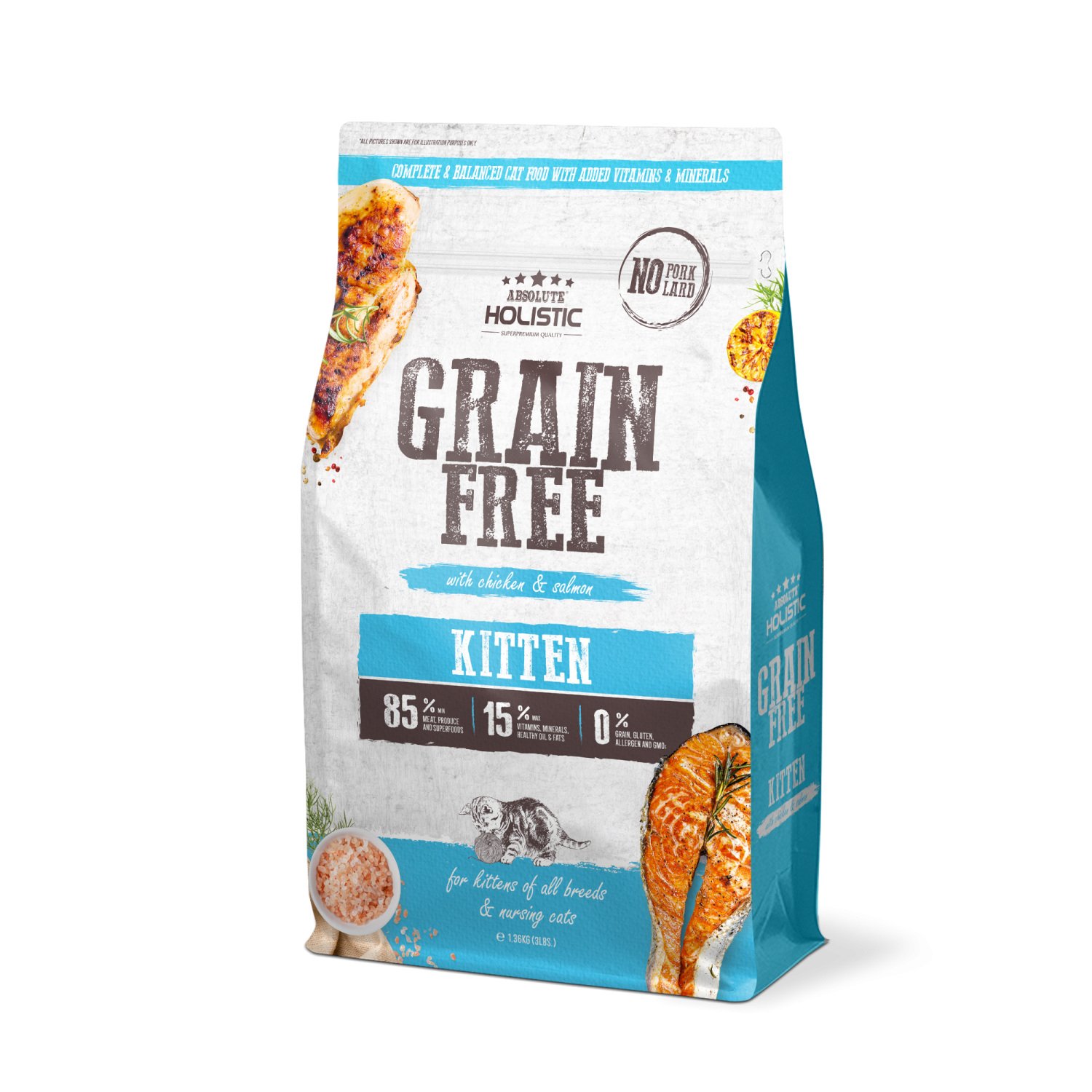 Absolute Holistic Grain Free Cat Food Kitten 1.36kg