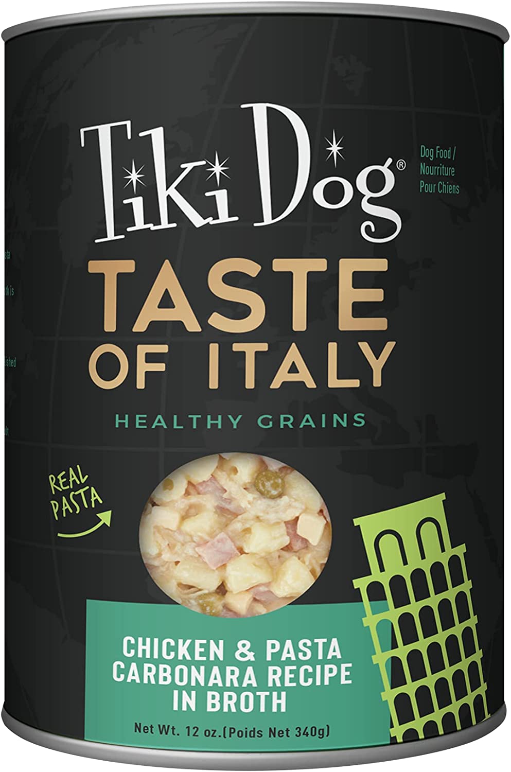 Tiki Dog Taste of Italy! Chicken & Pasta Carbonara 12 oz can