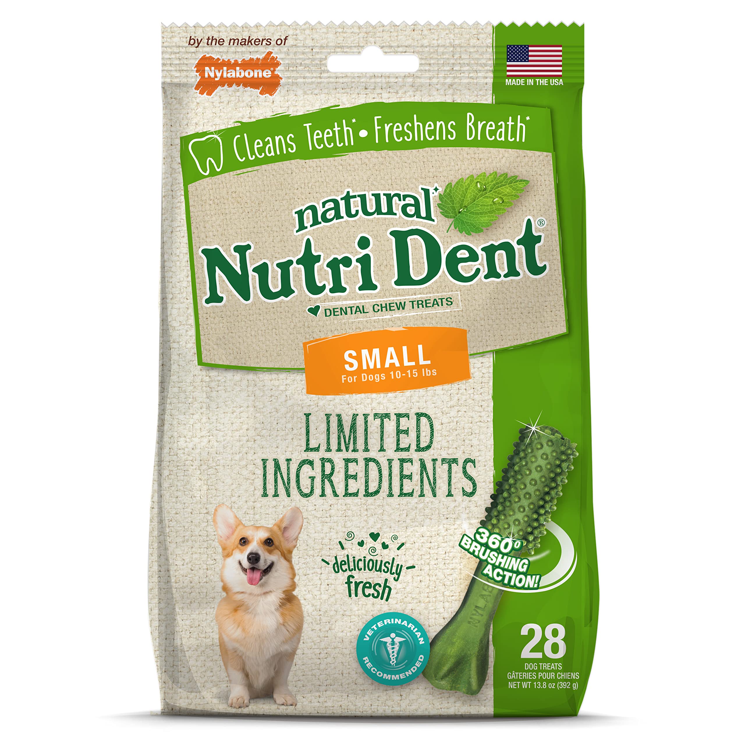 Nylabone Nutri Dent Fresh Breath 28ct Pouch Small